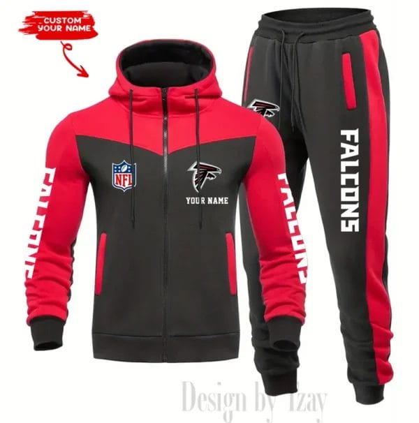 Atlanta Falcons Customized Drawstring Hooded Tracksuit AMCCLG000832 - Image 2