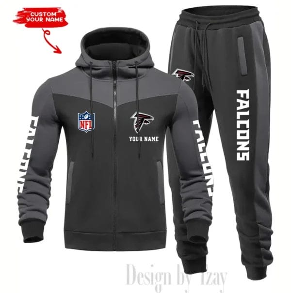 Atlanta Falcons Customized Drawstring Hooded Tracksuit AMCCLG000832 - Image 4