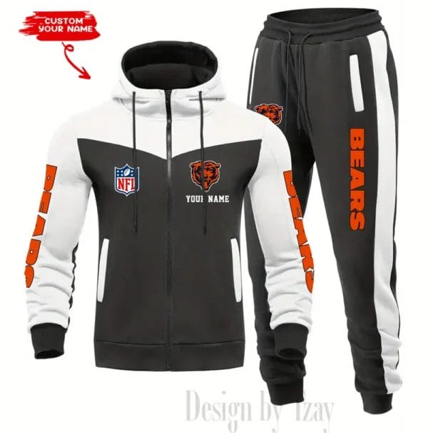 Chicago Bears Customized Drawstring Hooded Tracksuit AMCCLG000844 - Image 2