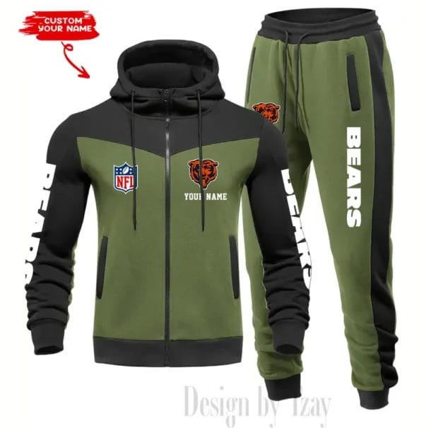 Chicago Bears Customized Drawstring Hooded Tracksuit AMCCLG000844 - Image 4