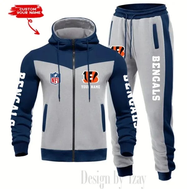 Cincinnati Bengals Customized Drawstring Hooded Tracksuit AMCCLG000847 - Image 2