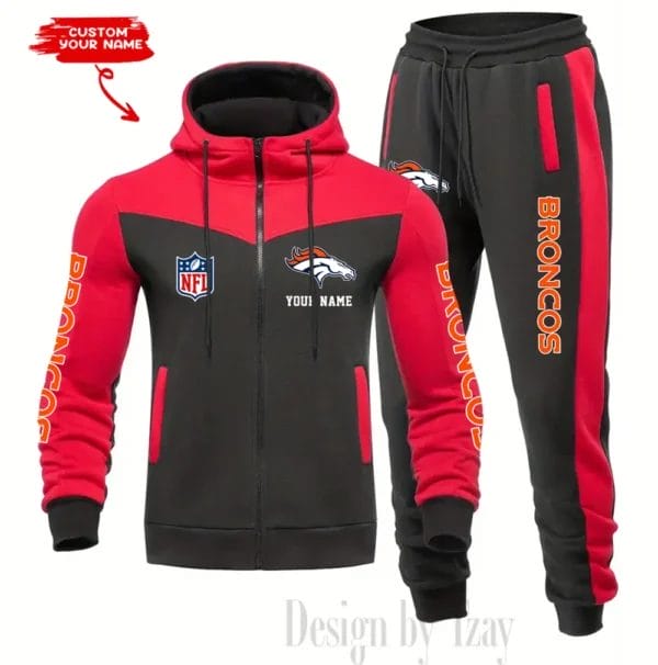 Denver Broncos Customized Drawstring Hooded Tracksuit AMCCLG000856 - Image 4