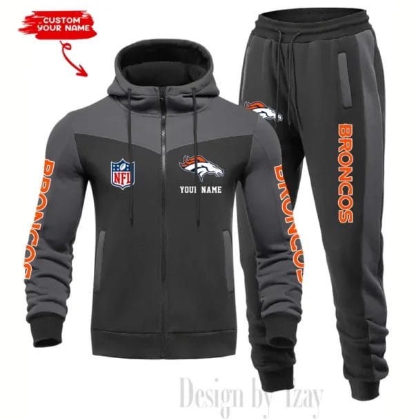 Denver Broncos Customized Drawstring Hooded Tracksuit AMCCLG000856 - Image 5