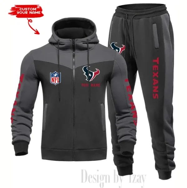Houston Texans Customized Drawstring Hooded Tracksuit AMCCLG000865 - Image 2