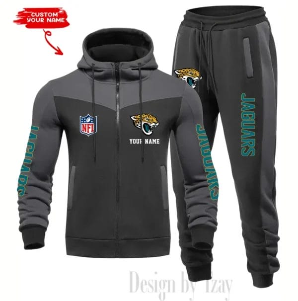 Jacksonville Jaguars Customized Drawstring Hooded Tracksuit AMCCLG000871 - Image 3