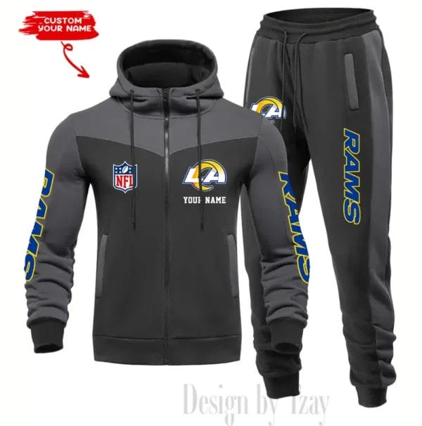 Los Angeles Rams Customized Drawstring Hooded Tracksuit AMCCLG000883 - Image 3