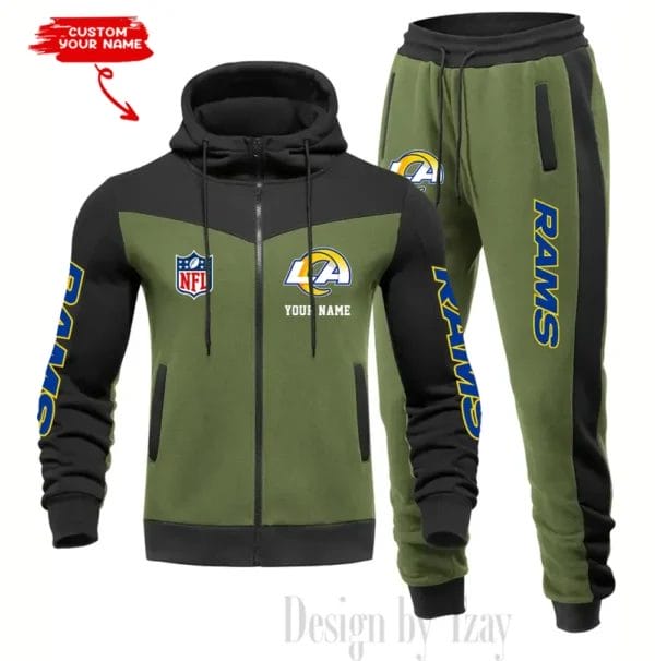 Los Angeles Rams Customized Drawstring Hooded Tracksuit AMCCLG000883 - Image 4