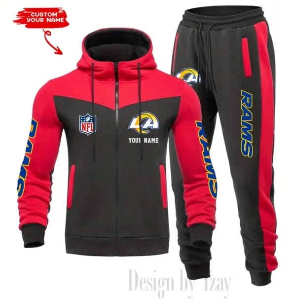 Los Angeles Rams Customized Drawstring Hooded Tracksuit AMCCLG000883 - Image 5