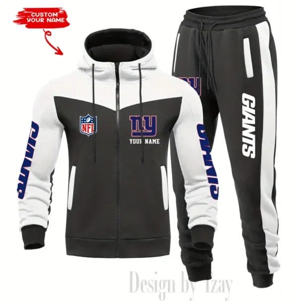 New York Giants Customized Drawstring Hooded Tracksuit AMCCLG000898 - Image 2