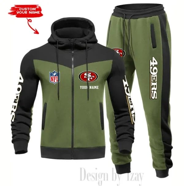 San Francisco 49ers Customized Drawstring Hooded Tracksuit AMCCLG000910 - Image 3