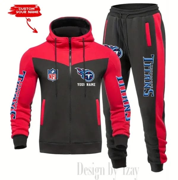 Tennessee Titans Customized Drawstring Hooded Tracksuit AMCCLG000919 - Image 3