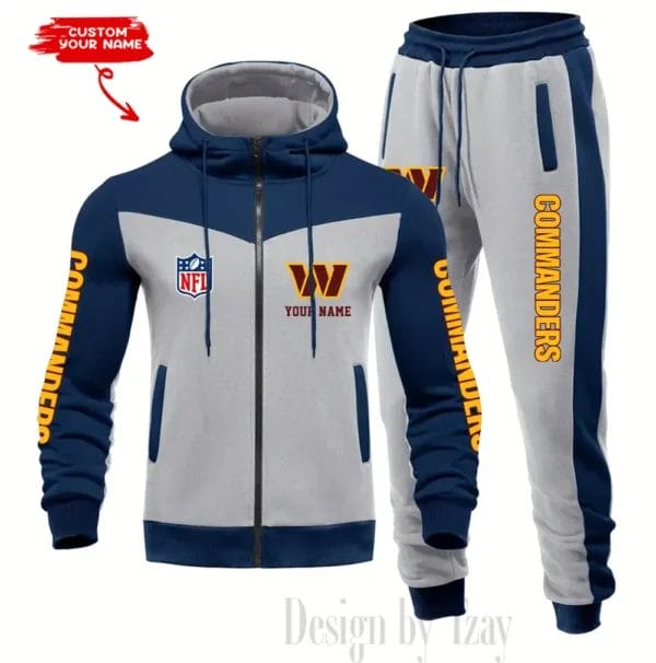 Washington Commanders Customized Drawstring Hooded Tracksuit AMCCLG000922 - Image 5