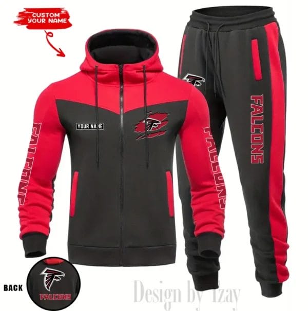 Atlanta Falcons Customized Drawstring Hooded Tracksuit AMCCLG000833 - Image 2