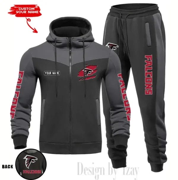 Atlanta Falcons Customized Drawstring Hooded Tracksuit AMCCLG000833 - Image 3