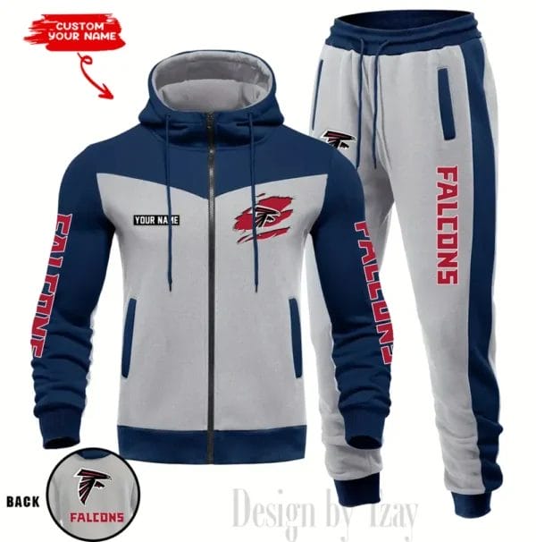 Atlanta Falcons Customized Drawstring Hooded Tracksuit AMCCLG000833 - Image 5