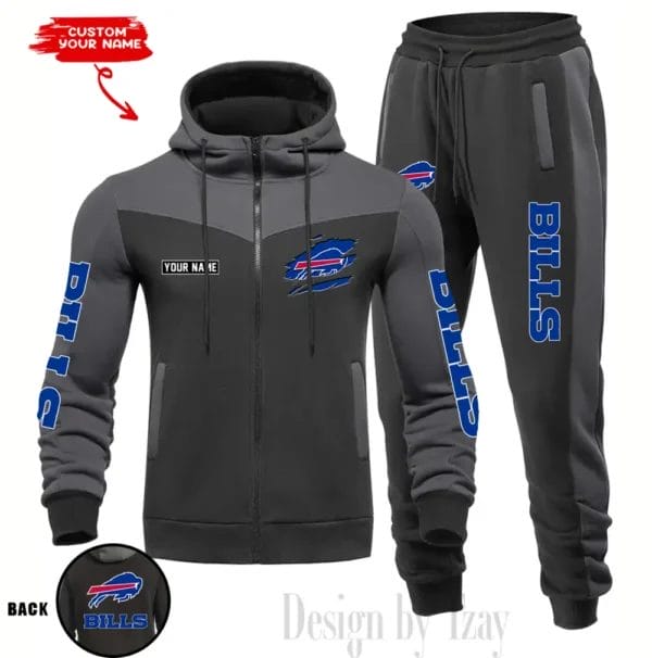 Buffalo Bills Customized Drawstring Hooded Tracksuit AMCCLG000839 - Image 4