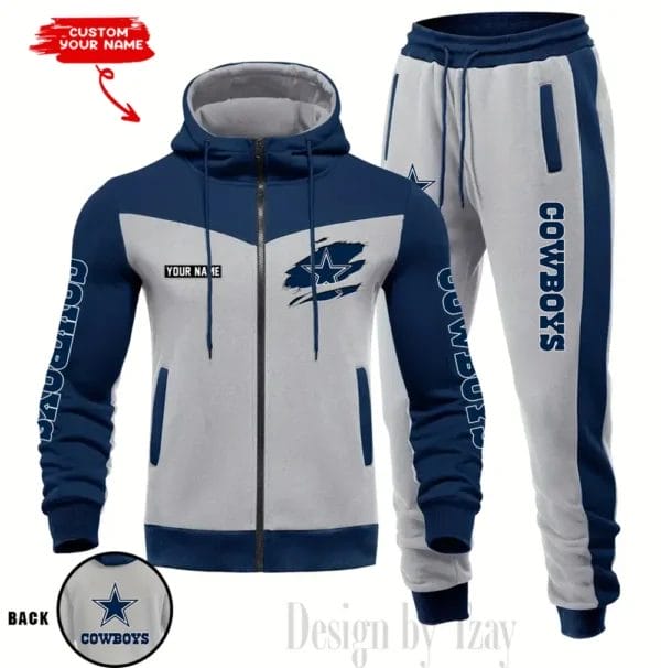 Dallas Cowboys Customized Drawstring Hooded Tracksuit AMCCLG000854