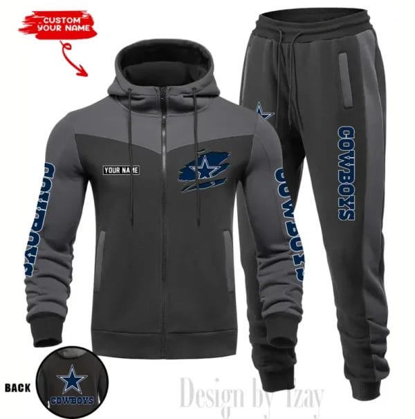Dallas Cowboys Customized Drawstring Hooded Tracksuit AMCCLG000854 - Image 4