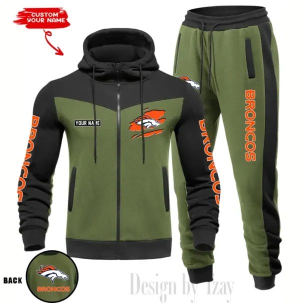Denver Broncos Customized Drawstring Hooded Tracksuit AMCCLG000857 - Image 3