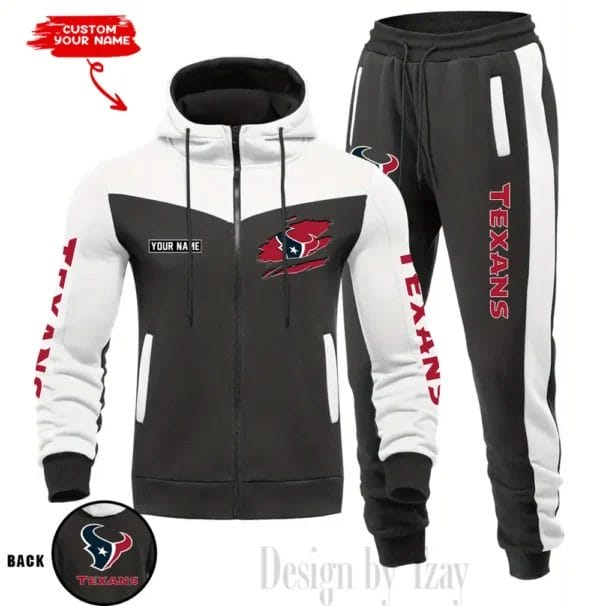 Houston Texans Customized Drawstring Hooded Tracksuit AMCCLG000866 - Image 2