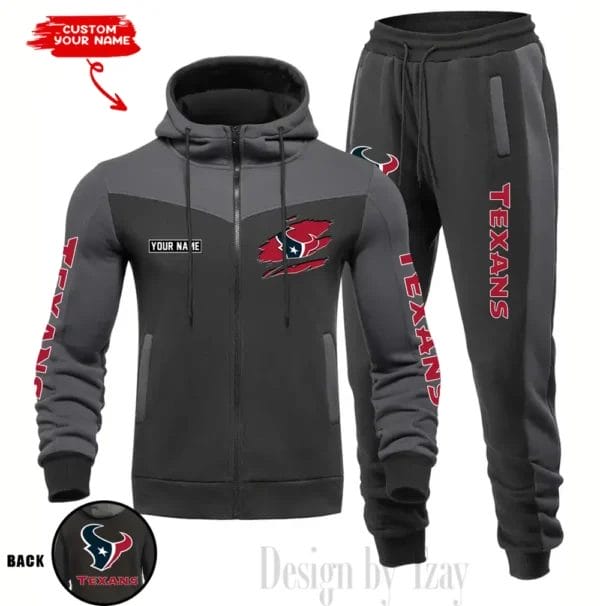 Houston Texans Customized Drawstring Hooded Tracksuit AMCCLG000866 - Image 4