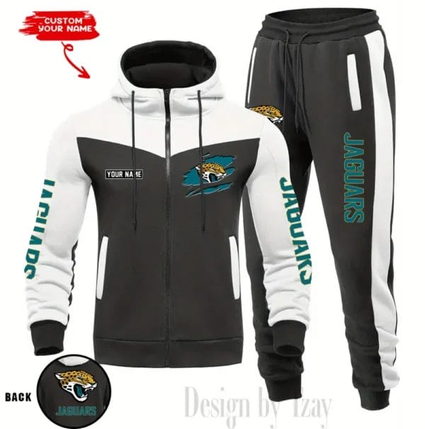 Jacksonville Jaguars Customized Drawstring Hooded Tracksuit AMCCLG000872