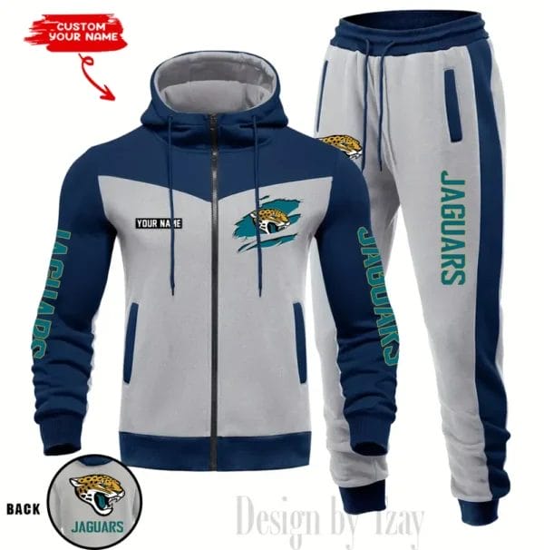 Jacksonville Jaguars Customized Drawstring Hooded Tracksuit AMCCLG000872 - Image 5