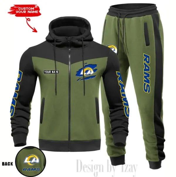 Los Angeles Rams Customized Drawstring Hooded Tracksuit AMCCLG000884 - Image 5