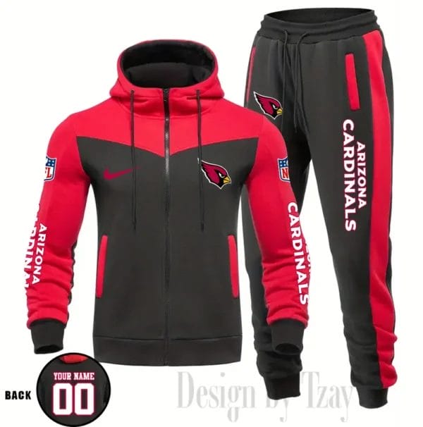Arizona Cardinals Customized Drawstring Hooded Tracksuit AMCCLG000831 - Image 2