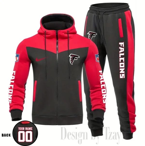 Atlanta Falcons Customized Drawstring Hooded Tracksuit AMCCLG000834