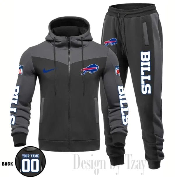 Buffalo Bills Customized Drawstring Hooded Tracksuit AMCCLG000840 - Image 3