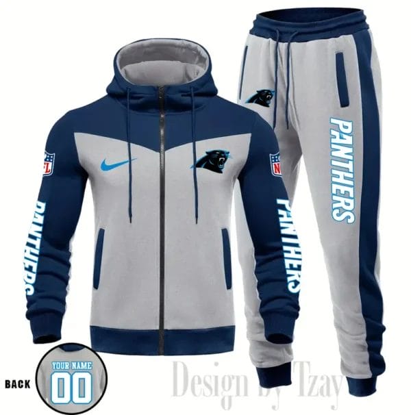 Carolina Panthers Customized Drawstring Hooded Tracksuit AMCCLG000843 - Image 4