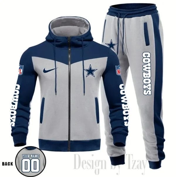 Dallas Cowboys Customized Drawstring Hooded Tracksuit AMCCLG000855 - Image 2