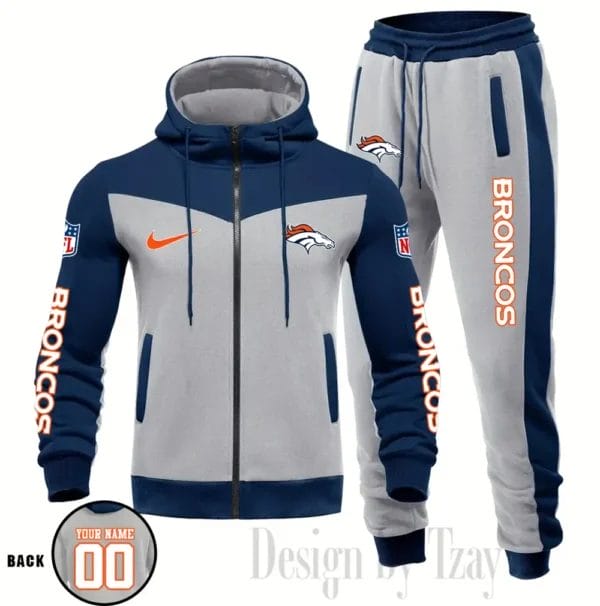 Denver Broncos Customized Drawstring Hooded Tracksuit AMCCLG000858 - Image 2