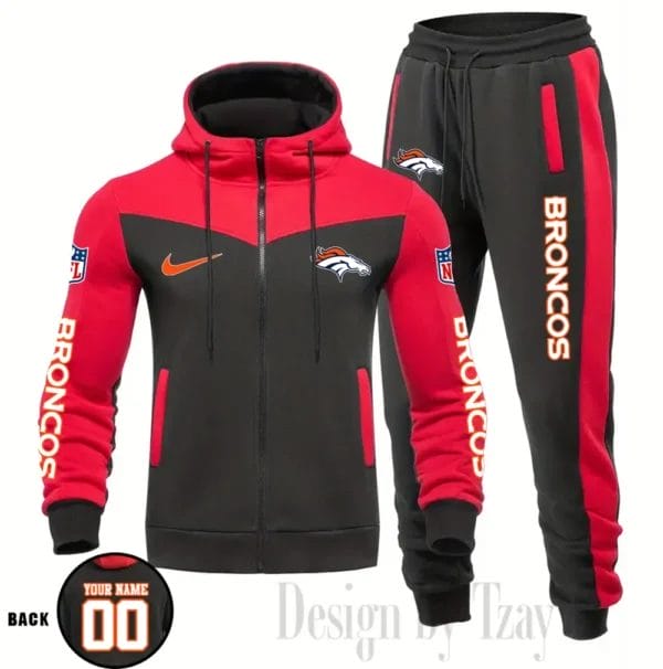 Denver Broncos Customized Drawstring Hooded Tracksuit AMCCLG000858 - Image 4