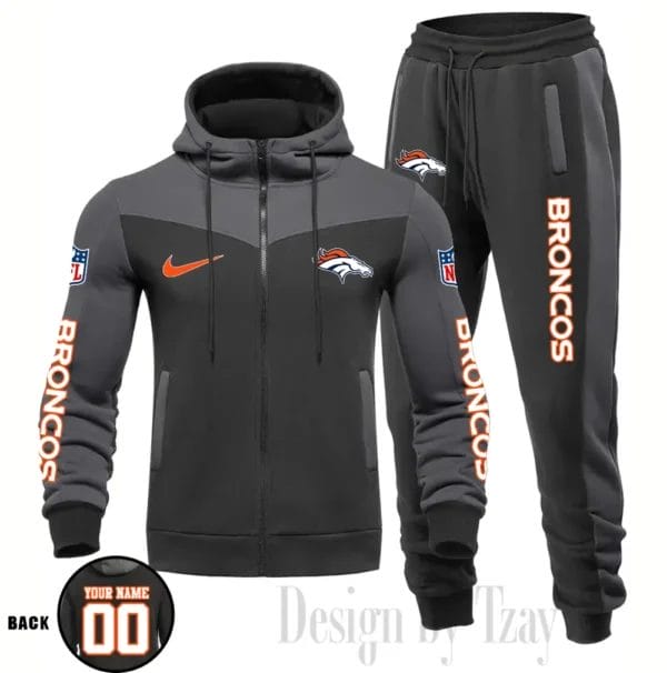 Denver Broncos Customized Drawstring Hooded Tracksuit AMCCLG000858 - Image 5