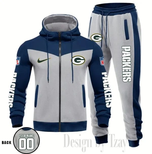 Green Bay Packers Customized Drawstring Hooded Tracksuit AMCCLG000864 - Image 3