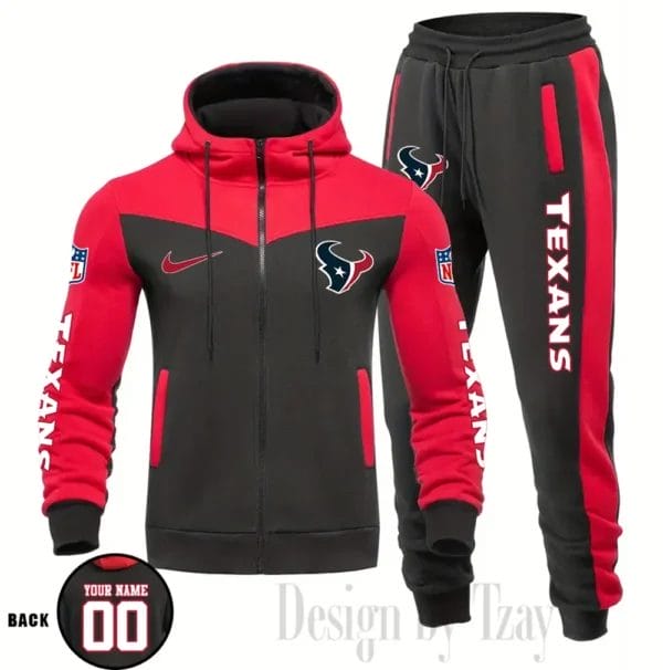 Houston Texans Customized Drawstring Hooded Tracksuit AMCCLG000867 - Image 2