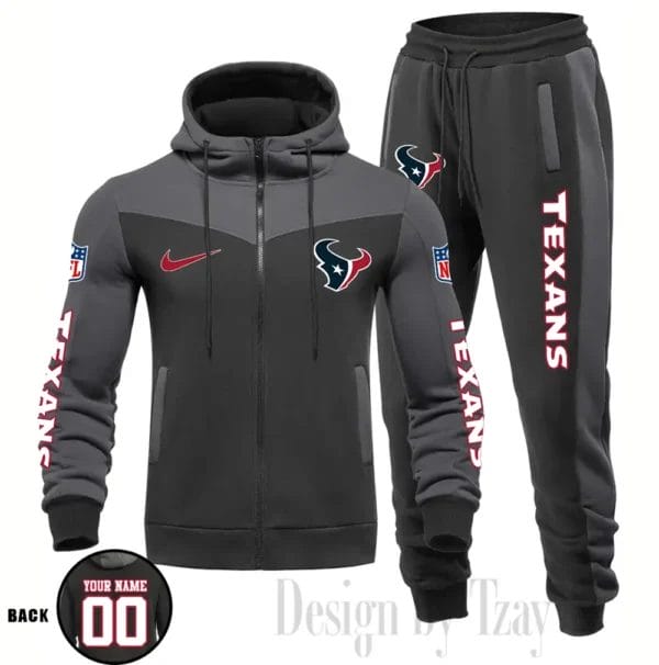 Houston Texans Customized Drawstring Hooded Tracksuit AMCCLG000867 - Image 4