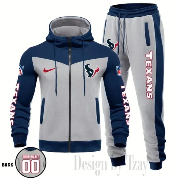 Houston Texans Customized Drawstring Hooded Tracksuit AMCCLG000867 - Image 5