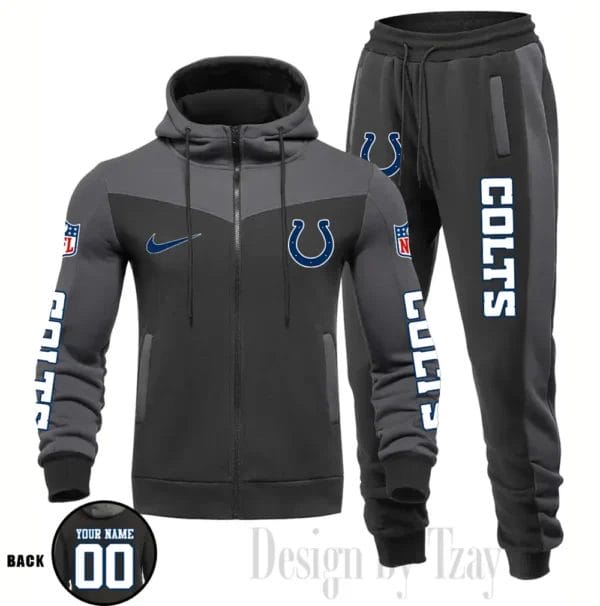 Indianapolis Colts Customized Drawstring Hooded Tracksuit AMCCLG000870 - Image 3
