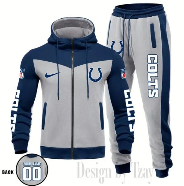 Indianapolis Colts Customized Drawstring Hooded Tracksuit AMCCLG000870 - Image 4