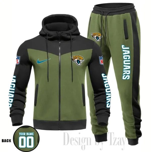 Jacksonville Jaguars Customized Drawstring Hooded Tracksuit AMCCLG000873
