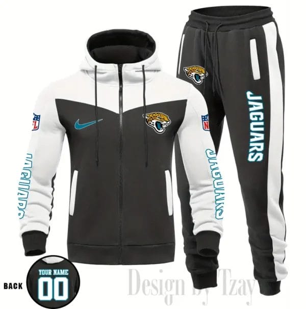 Jacksonville Jaguars Customized Drawstring Hooded Tracksuit AMCCLG000873 - Image 2