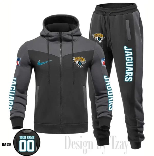 Jacksonville Jaguars Customized Drawstring Hooded Tracksuit AMCCLG000873 - Image 3