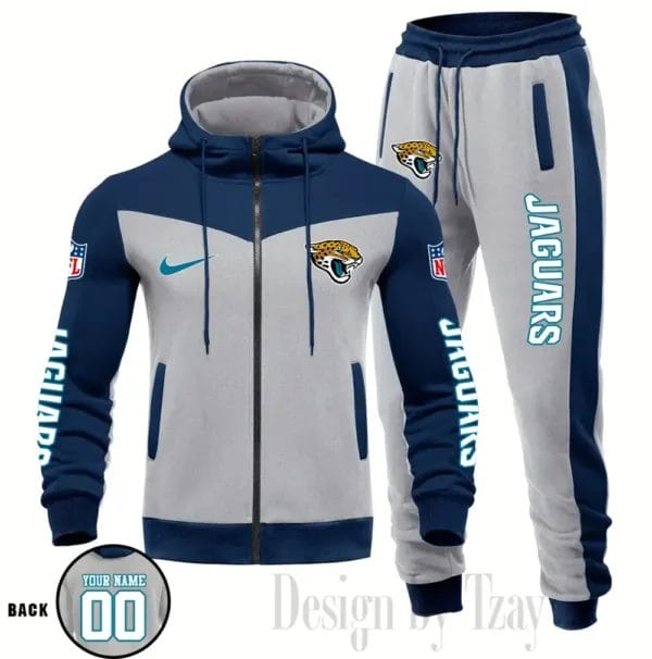 Jacksonville Jaguars Customized Drawstring Hooded Tracksuit AMCCLG000873 - Image 4