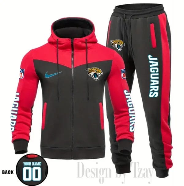 Jacksonville Jaguars Customized Drawstring Hooded Tracksuit AMCCLG000873 - Image 5