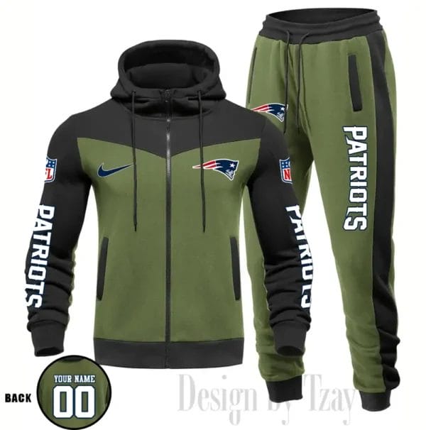 New England Patriots Customized Drawstring Hooded Tracksuit AMCCLG000894 - Image 5