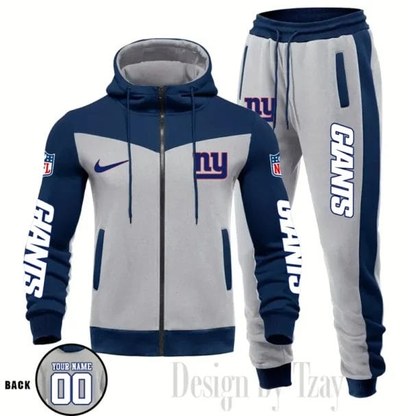 New York Giants Customized Drawstring Hooded Tracksuit AMCCLG000900 - Image 3
