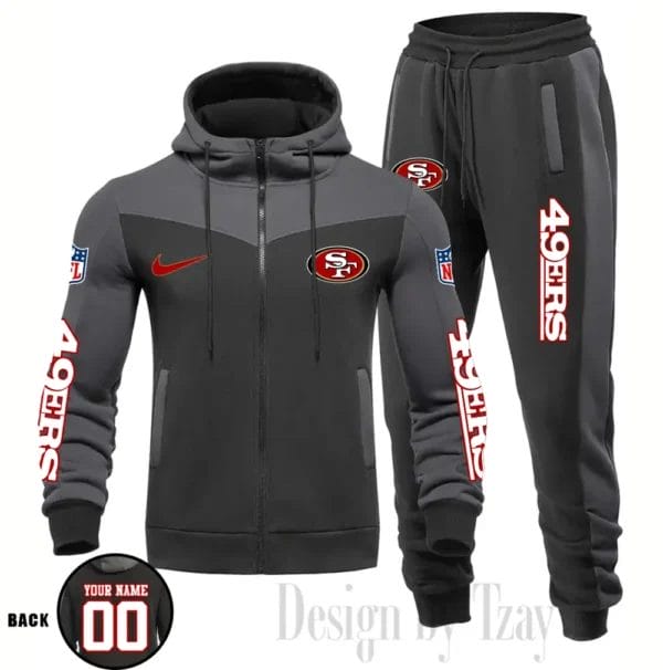 San Francisco 49ers Customized Drawstring Hooded Tracksuit AMCCLG000912